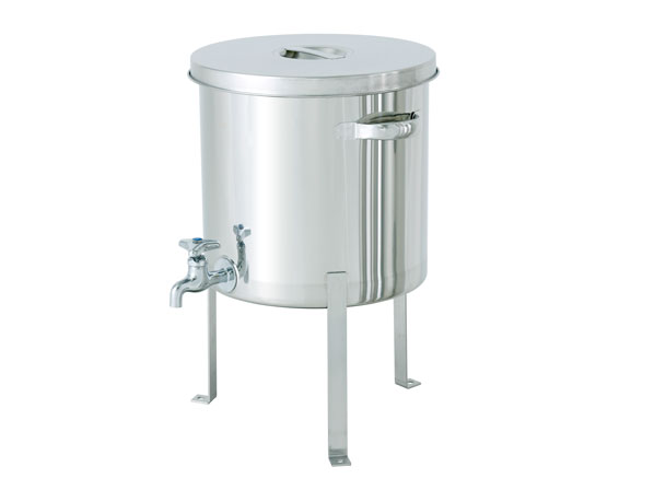 ST-W-FL : Stainless Steel General Container with Faucet, with Flat Steel Leg
